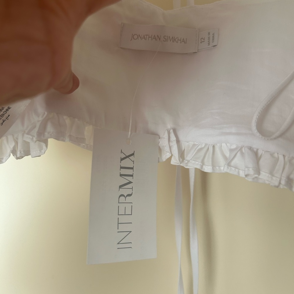 Jonathan Simkhai white corset crop top - NWT - Picture 4 of 5